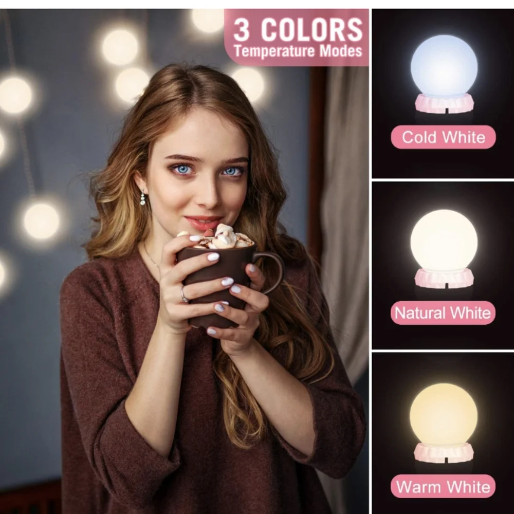 SNUNGPHIR Hollywood Style LED Vanity Lights, 22.6 ft Vanity Lights Kit Pink